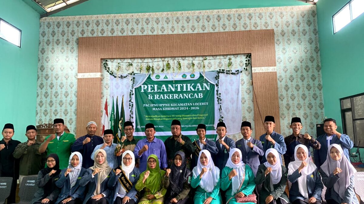 Kukuhkan Pengurus Baru, PAC IPNU IPPNU Loceret Gelar Pelantikan dan Rakerancab